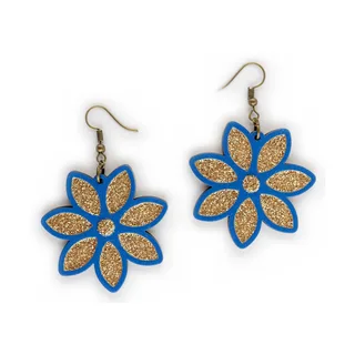 Elegant Bloom Outline – Blue