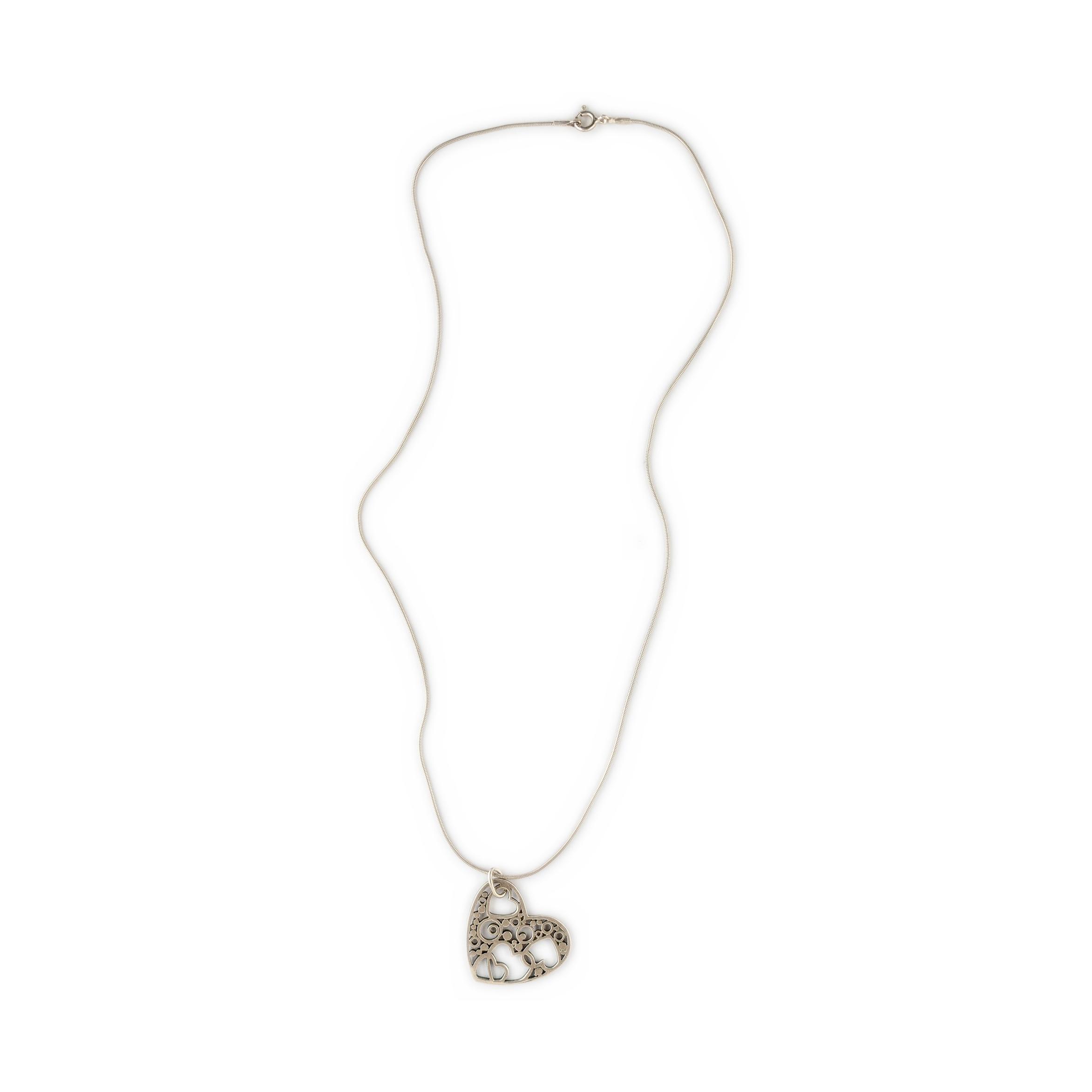 Carved Heart - Silver