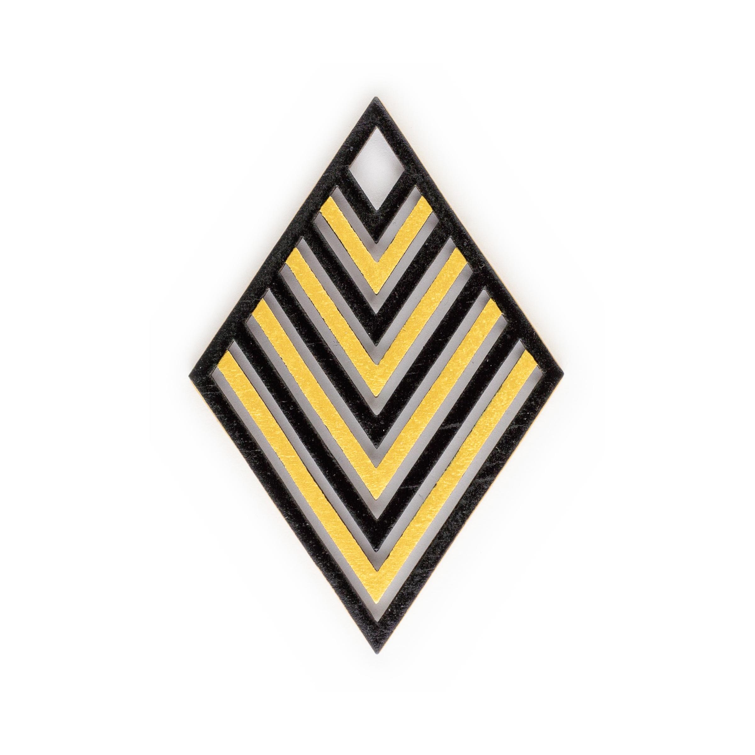 Layered Diamond Cutout - Gold