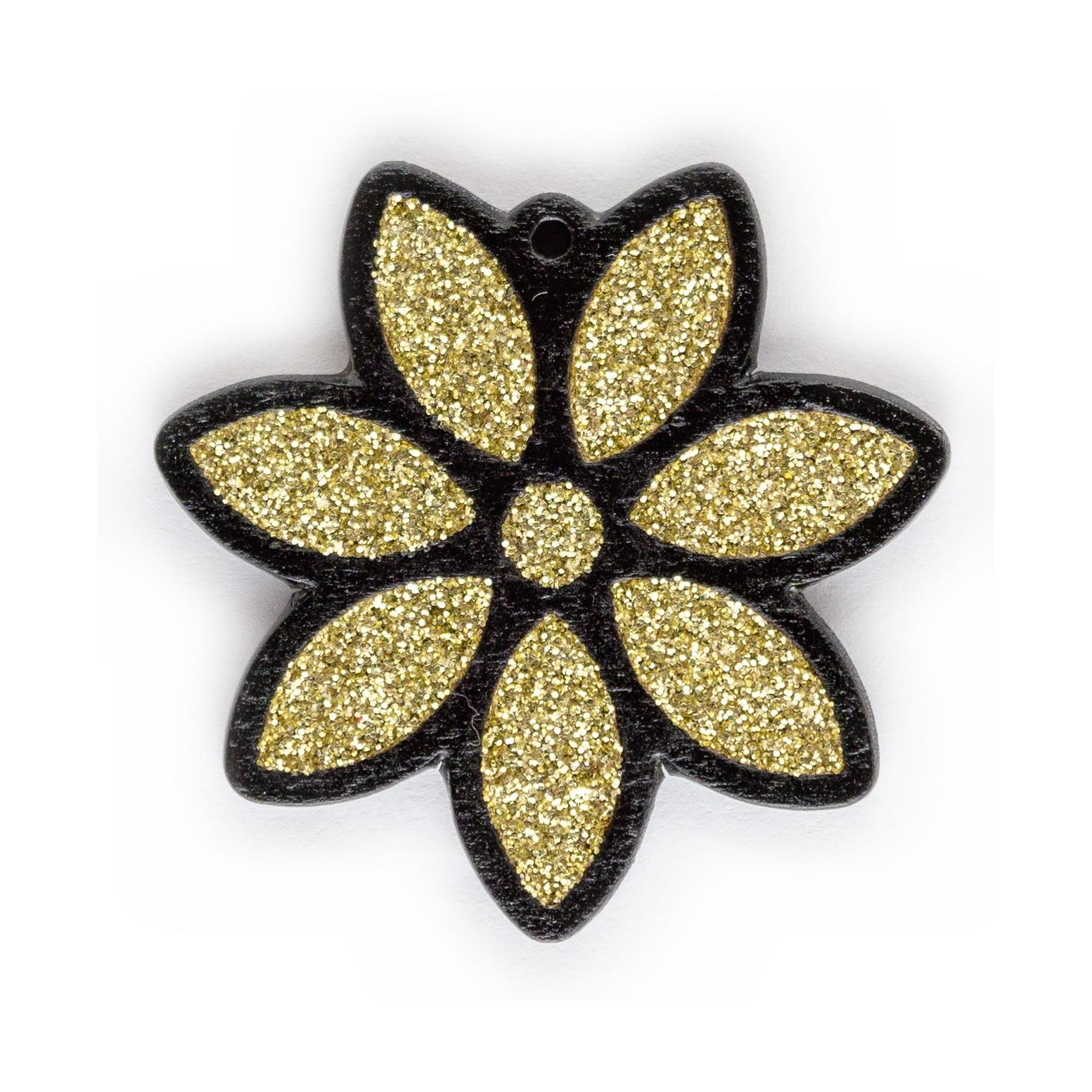 Elegant Bloom Outline - Gold