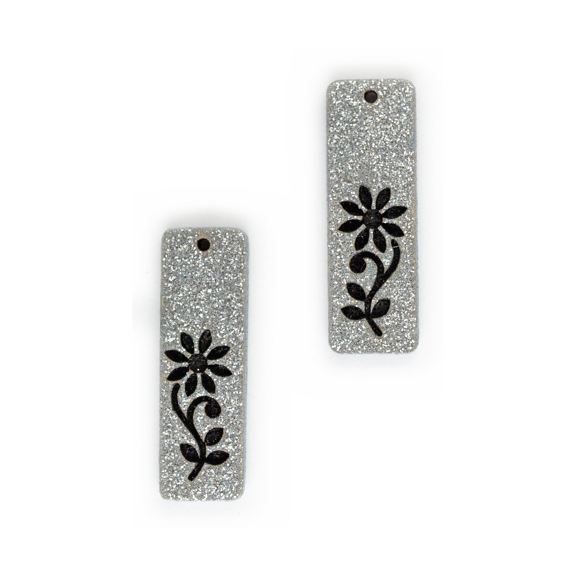 Sharp Blossom Silhouette - Silver